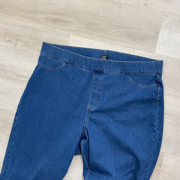 HUE Pants - Hue Womens Stretch Medium Wash Denim Style Leggings Jeggings Size 2XL